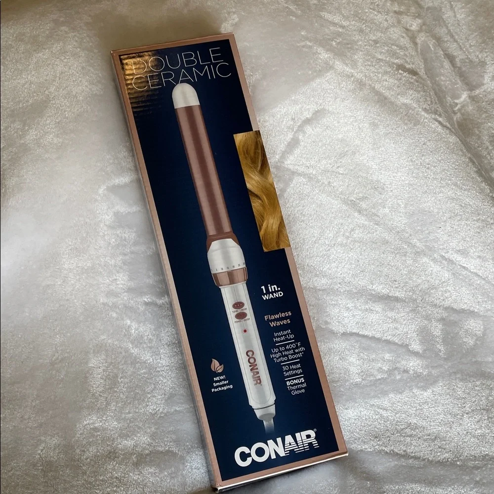 Conair Double Ceramic 1-Inch Curling Wand - Rose Gold New In Box - Picture 2 of 6